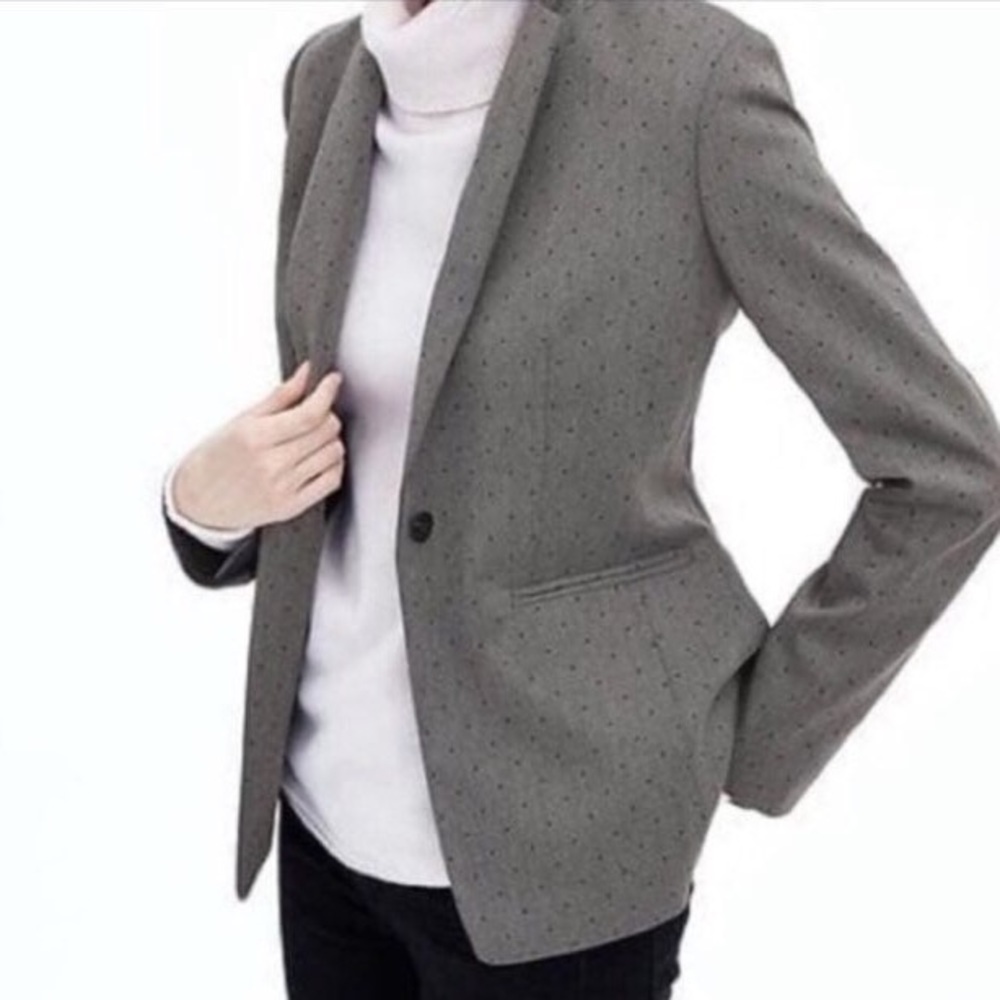Grey Polka Dot Blazer